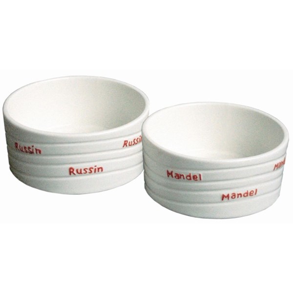 Russin/Mandelskål 2-p Ø9cm keramik