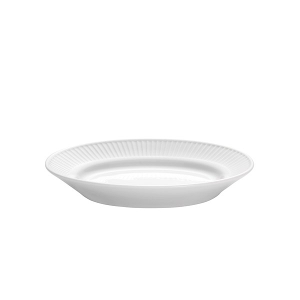 Plissé Fat Nr6 Oval till Såssnipa 17x11cm, Vit