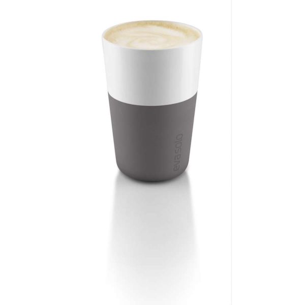 Cafe-Lattemugg 2-pack, Grey