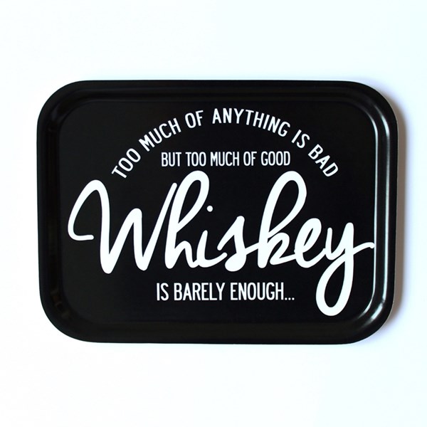 Whiskey Bricka 27x20cm svart