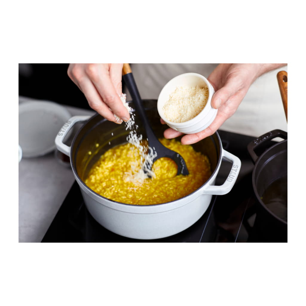 Risottosked 31cm Silikon med Handtag av Akacia - Bild 2