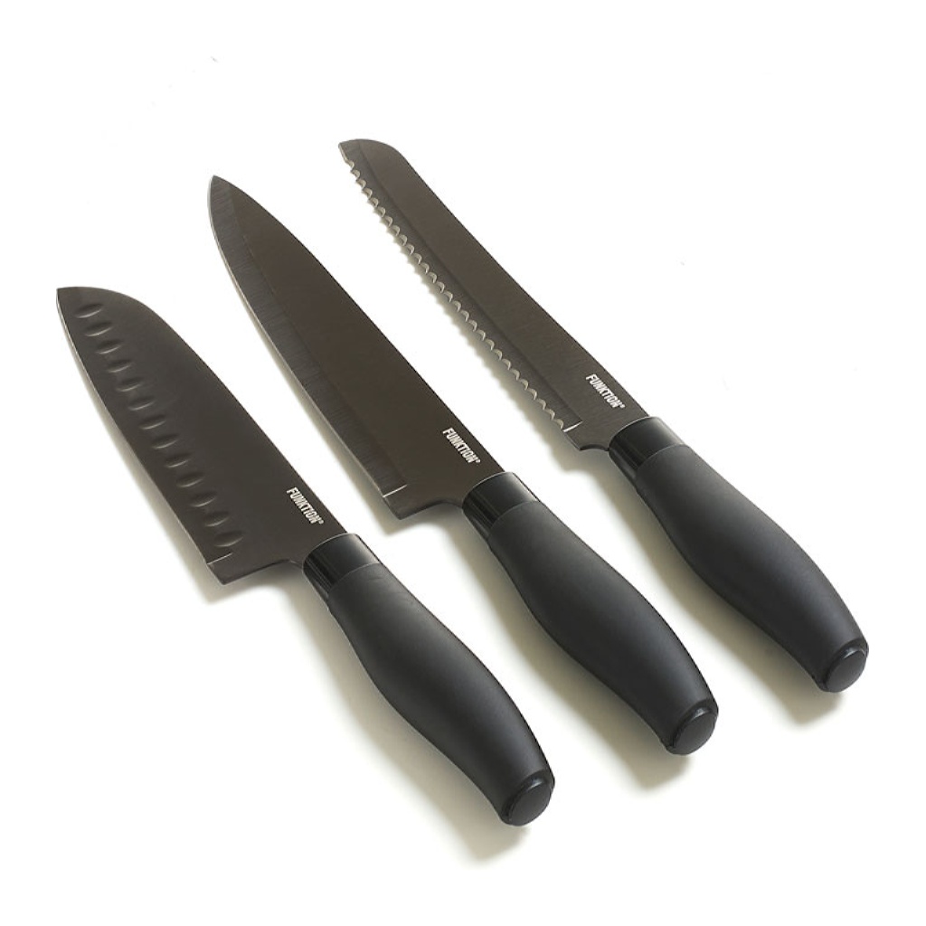 Knivset 3 delar svart Funktion