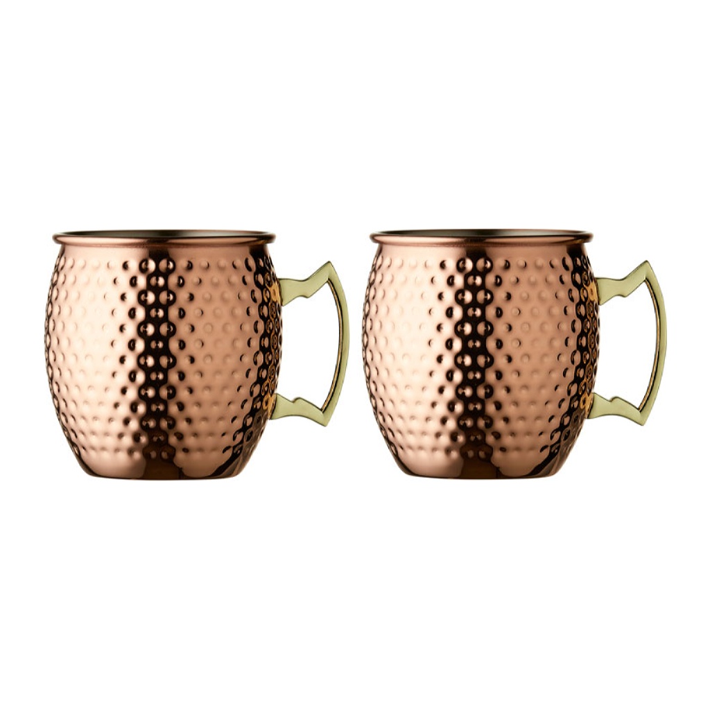 Moscow Mule Mugg 0,5 liter 2 st Koppar hamrad