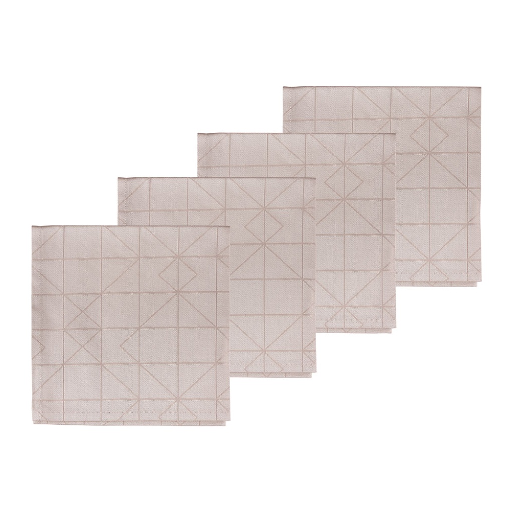 Tygservett 4-pack Refined Pale Rose