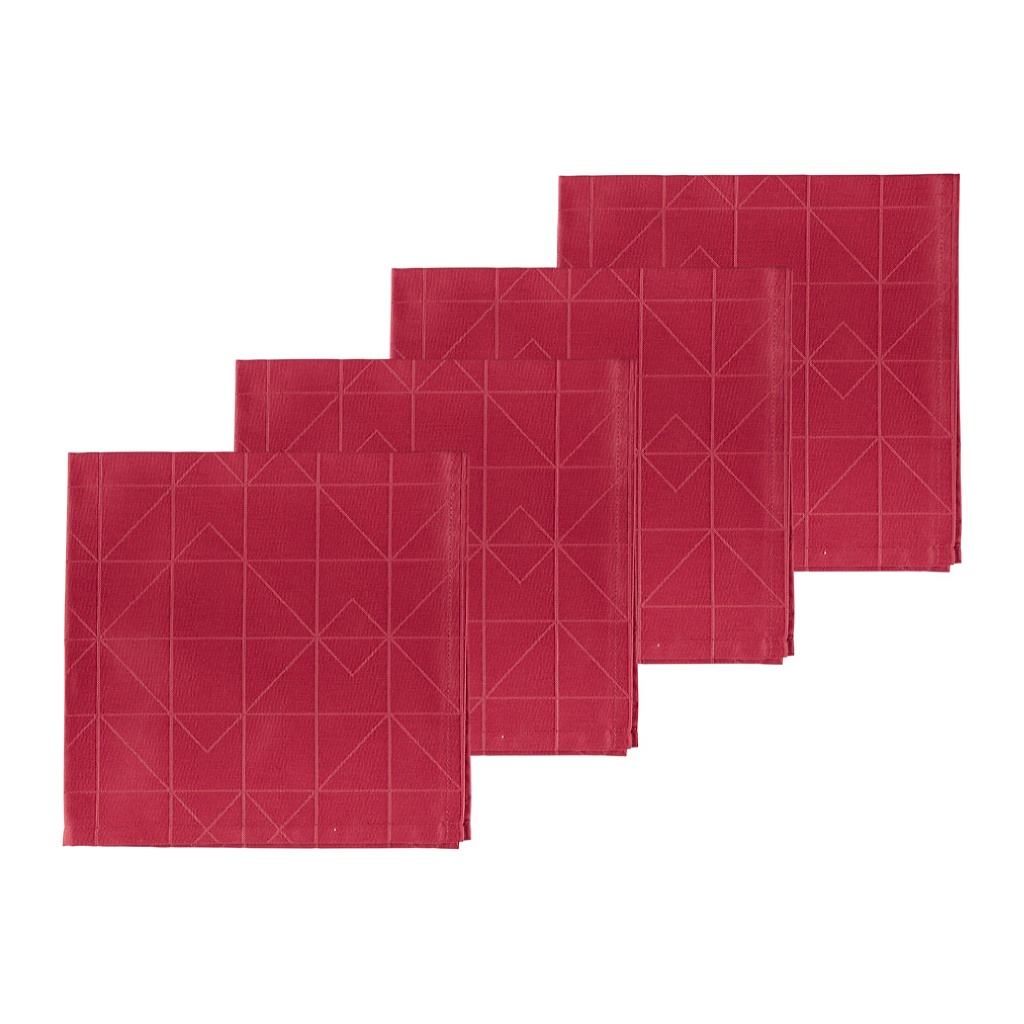 Tygservett 4-pack Refined Red