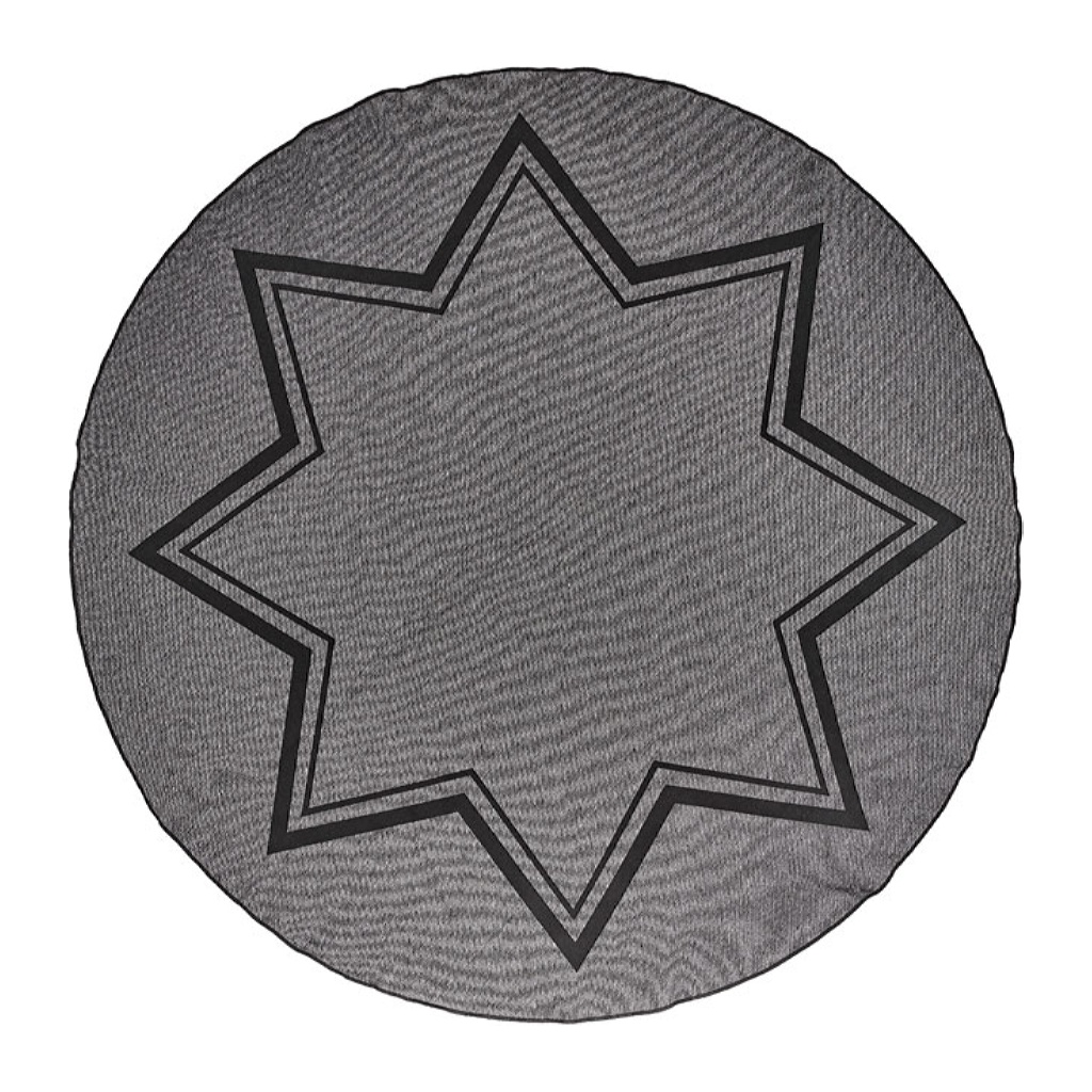 Julgransmatta D120 Nordic Christmas Black