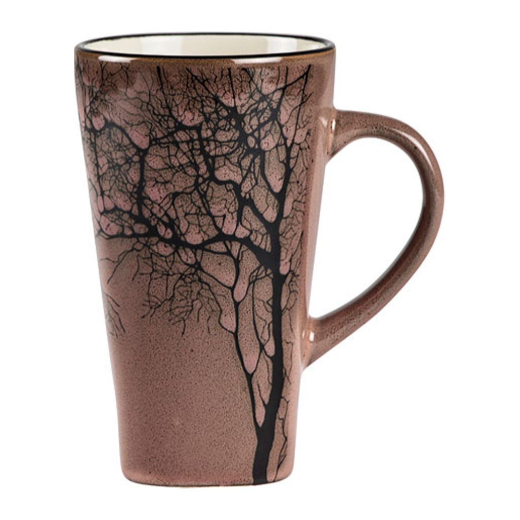 Mugg 0,5 9 x 15 cm Mörk Rosa Stengods