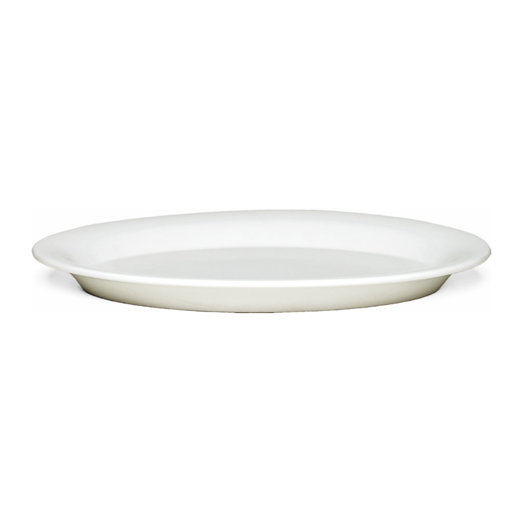 Ursula Oval Tallrik 33x22cm, Vit