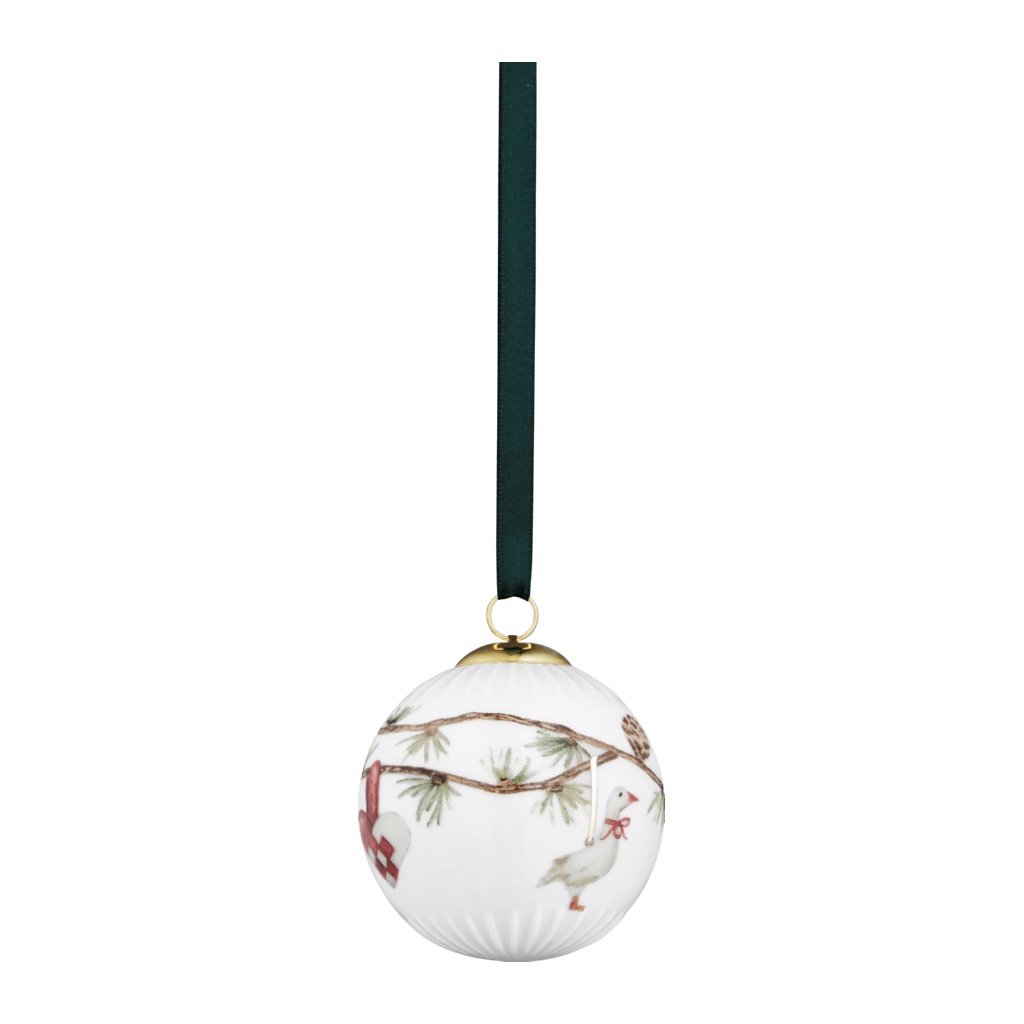Hammershøi Christmas Kula 2018 Ø6cm, Vit/Dekor