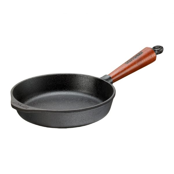 Stekpanna Rak Kant 20cm, Trähandtag