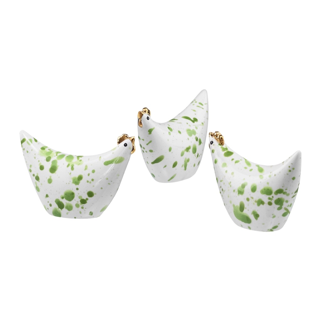 Stänk Minihönor 3-pack, Vit/Grön