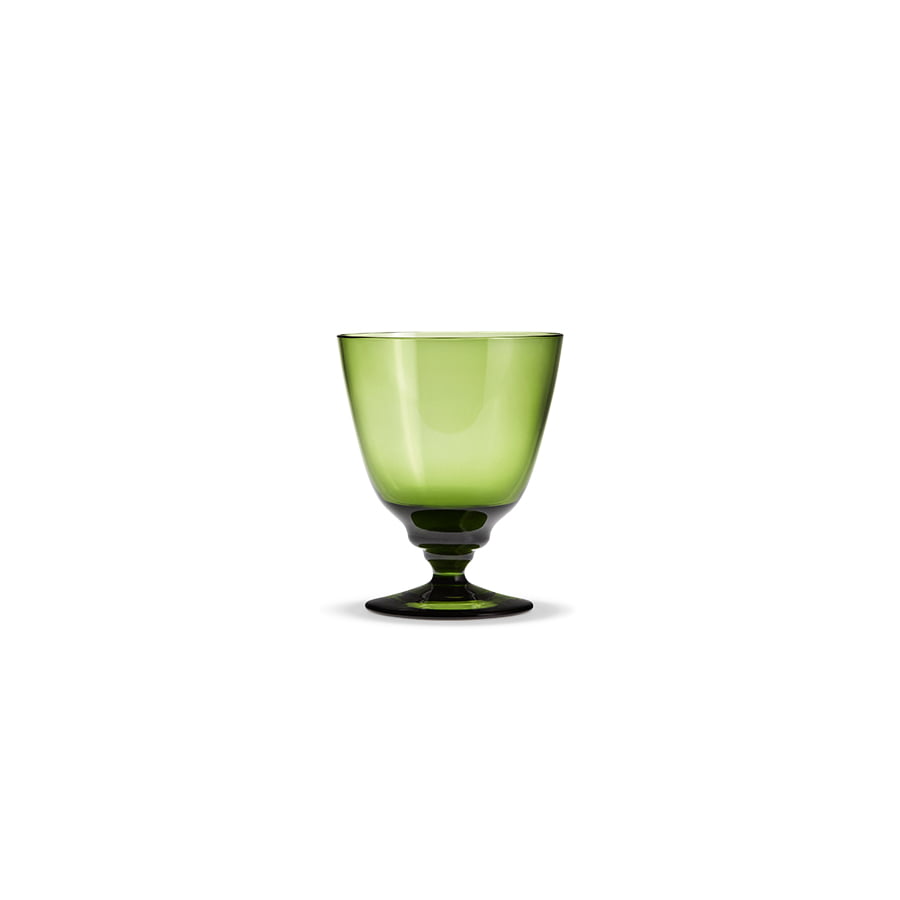 Flow Glas på fot olivgrön 35 cl