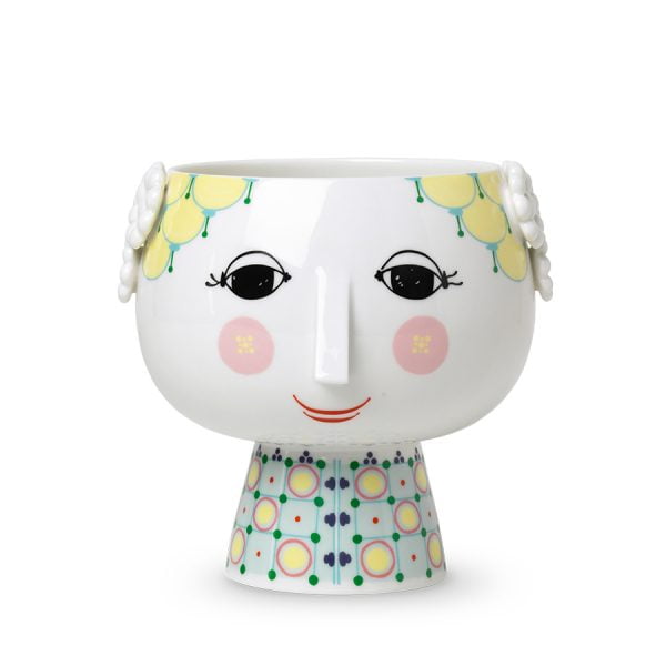 Eva Blomkruka på Fot 15,5cm, Vit