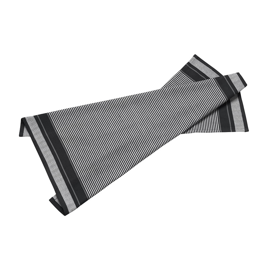 Jumbo Handduk Svart/Natur Randig 80x60cm
