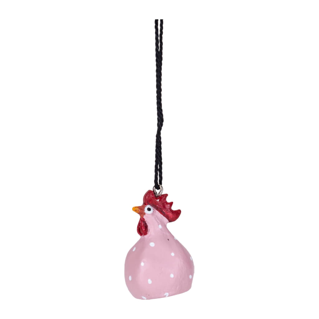 Höna 4cm Hängande, Rosa