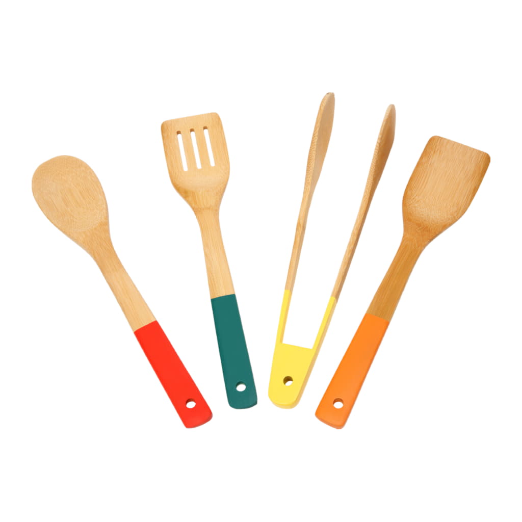 School of Wok Bambu Redskap 4 delar