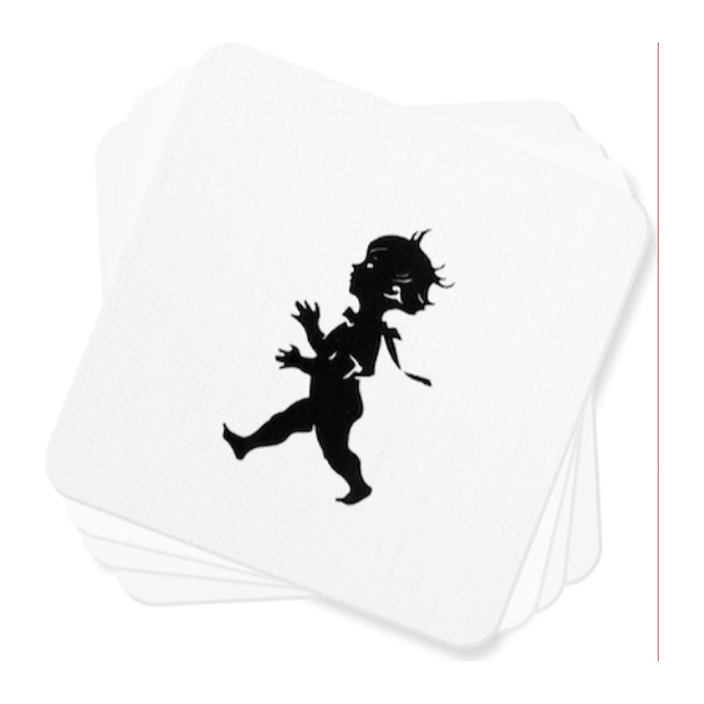 Glasunderlägg 10x10cm 4-pack, Vit
