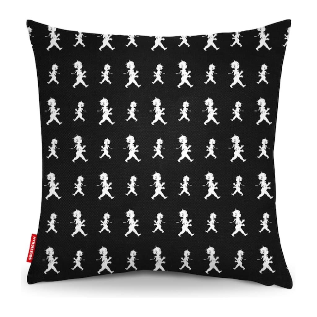 Kuddfodral Repeterande 50x50cm 100% Bomull, Svart