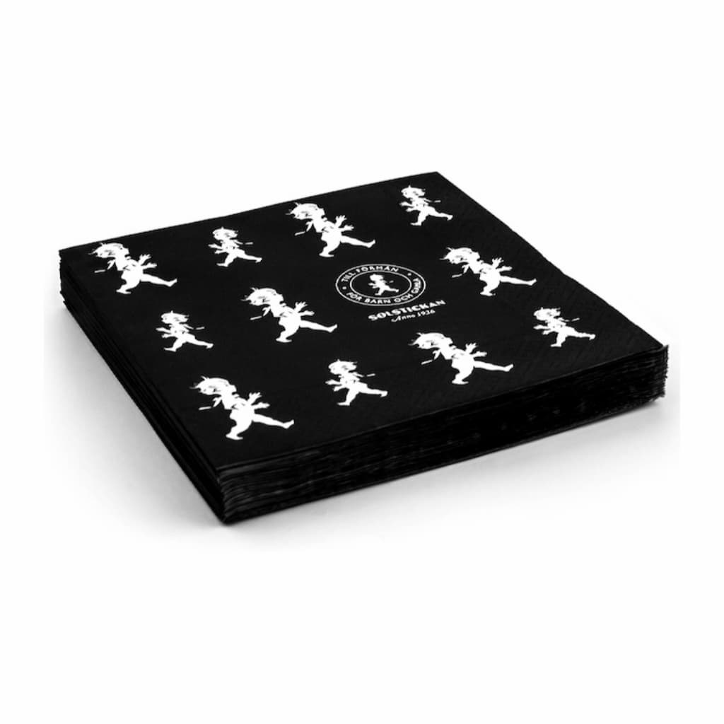 Servett 33x33cm 20-pack, Svart