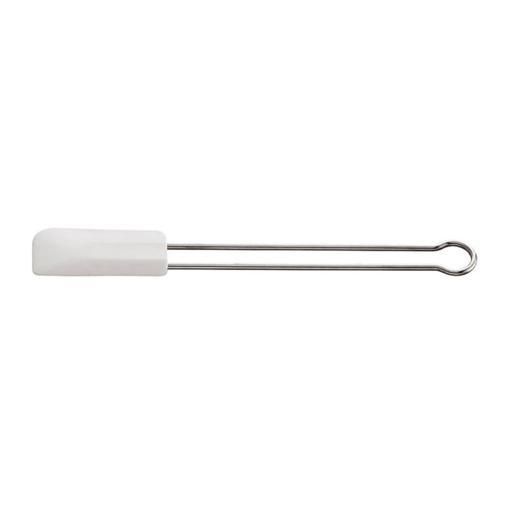 Spatel/Slickepott Smal 20cm, Stål/Vit/Silikon