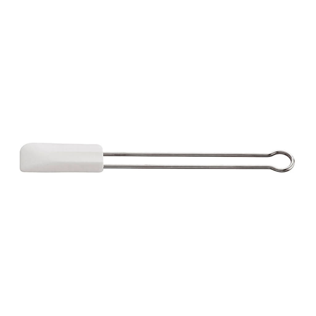 Spatel/Slickepott Smal 26cm, Stål/Vit/Silikon