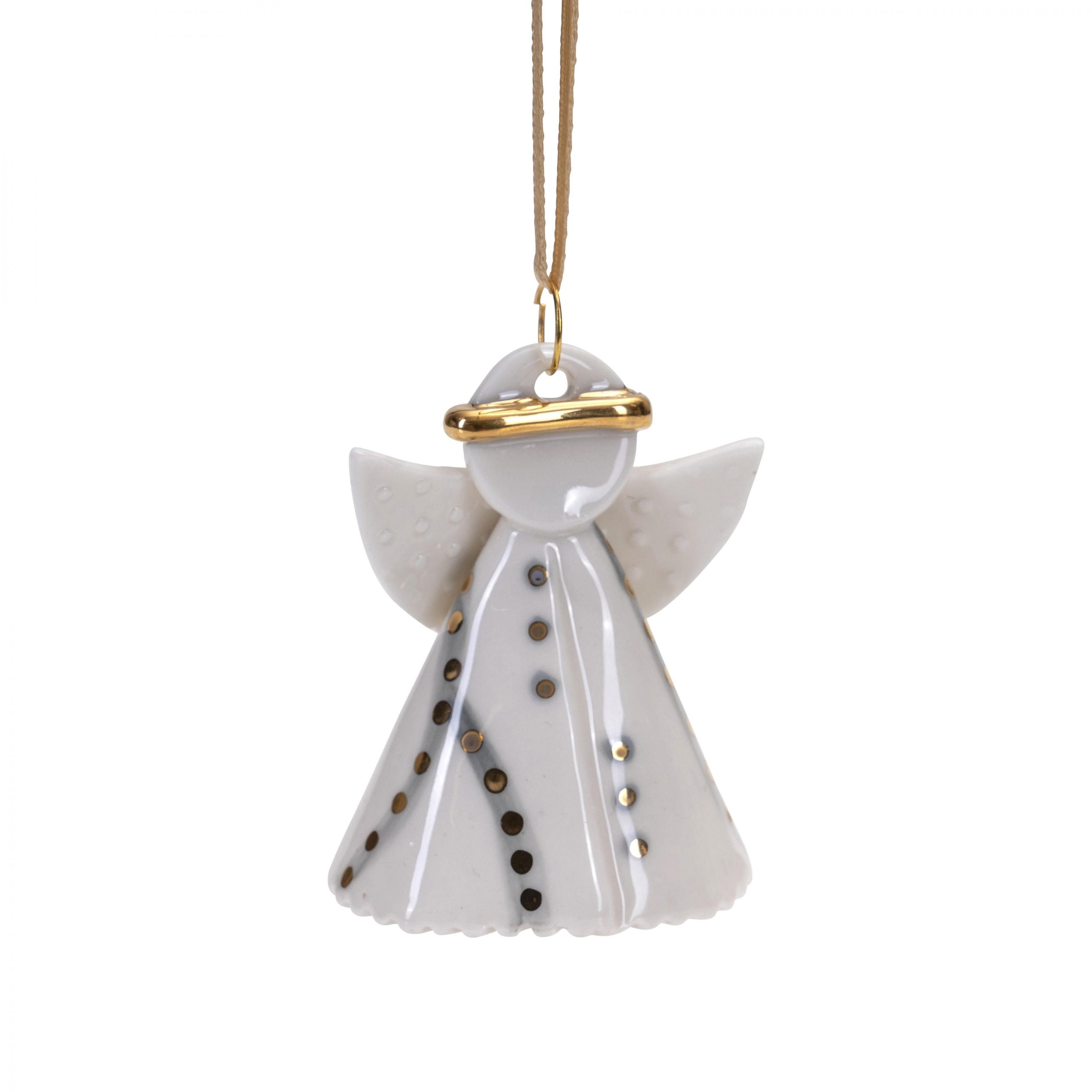 Ängeln Holly 6cm Hängande, Grå