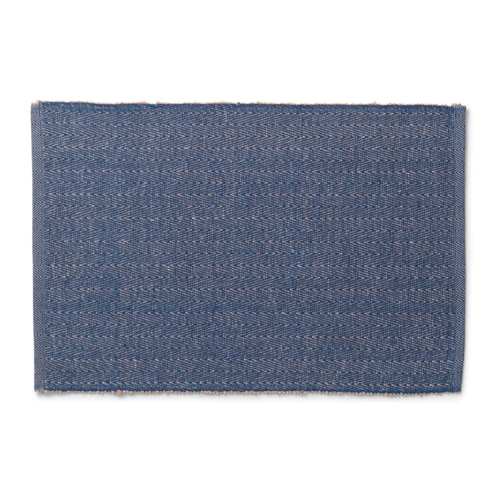 Herringbone Bordstablett 43x30cm Recycled, Blå