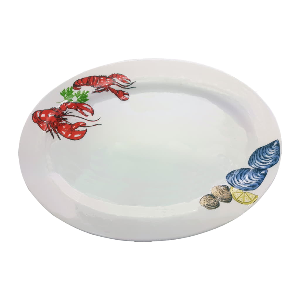 Skaldjursservis Oval Tallrik Liten 30cm