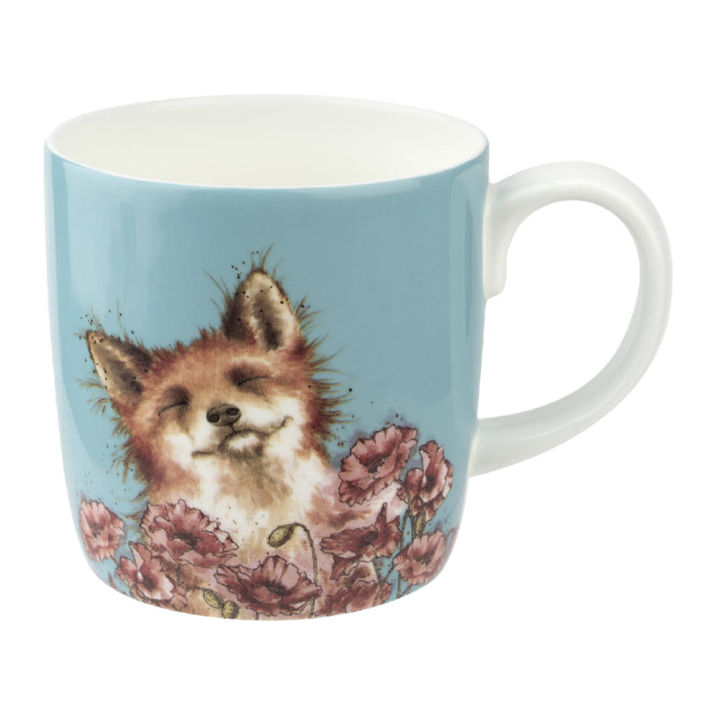 Wrendale Designs Mugg 40cl, Poppy Field Fox