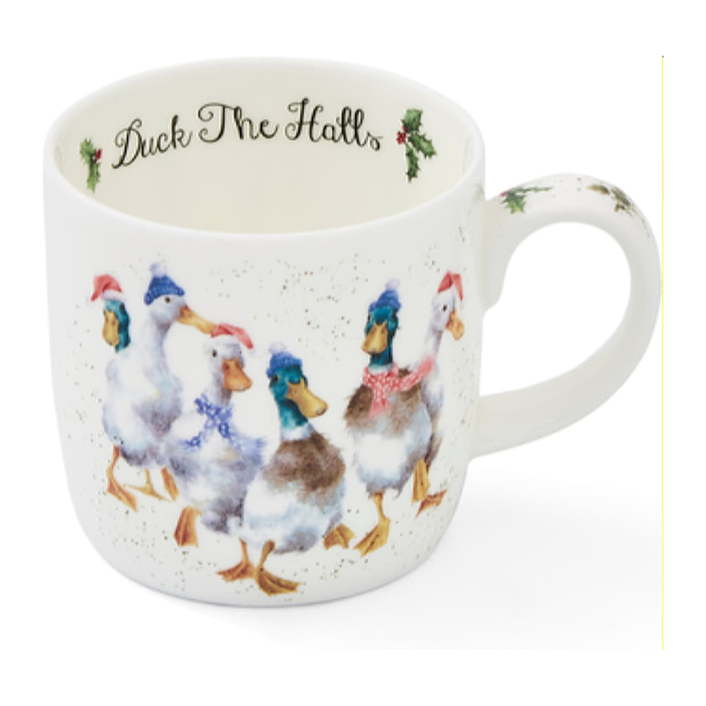 Wrendale Designs Mugg 31cl, Duck the Halls