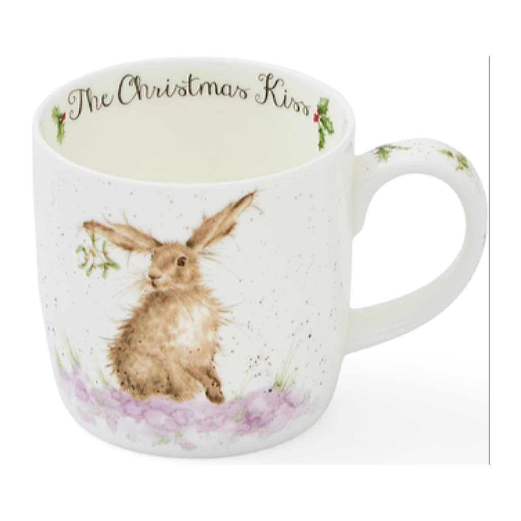 Wrendale Designs Mugg 31cl, The Christmas Kiss Hare