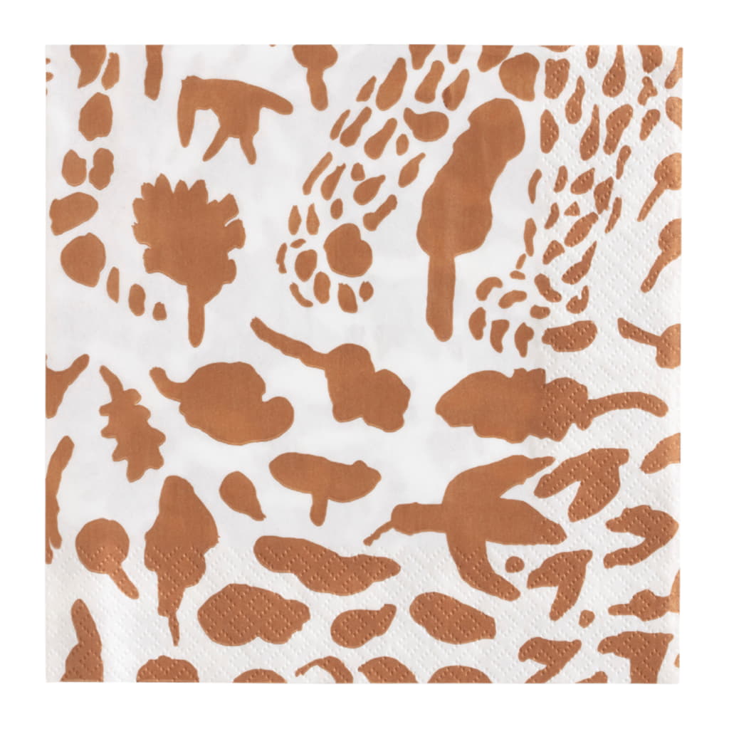 Oiva Toikka Pappersservett 33x33cm, Cheetah Brun