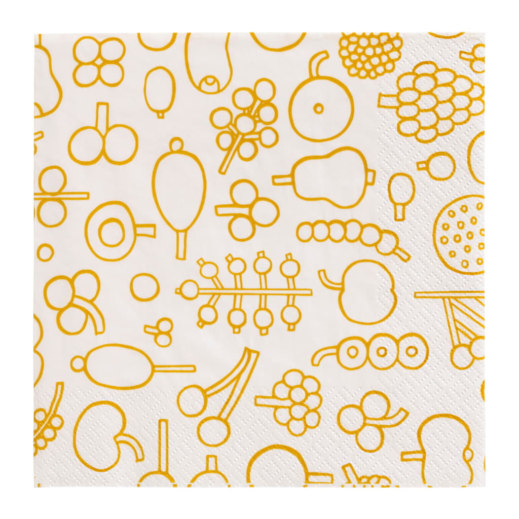OTC Pappersservett 33x33cm, Frutta Gul
