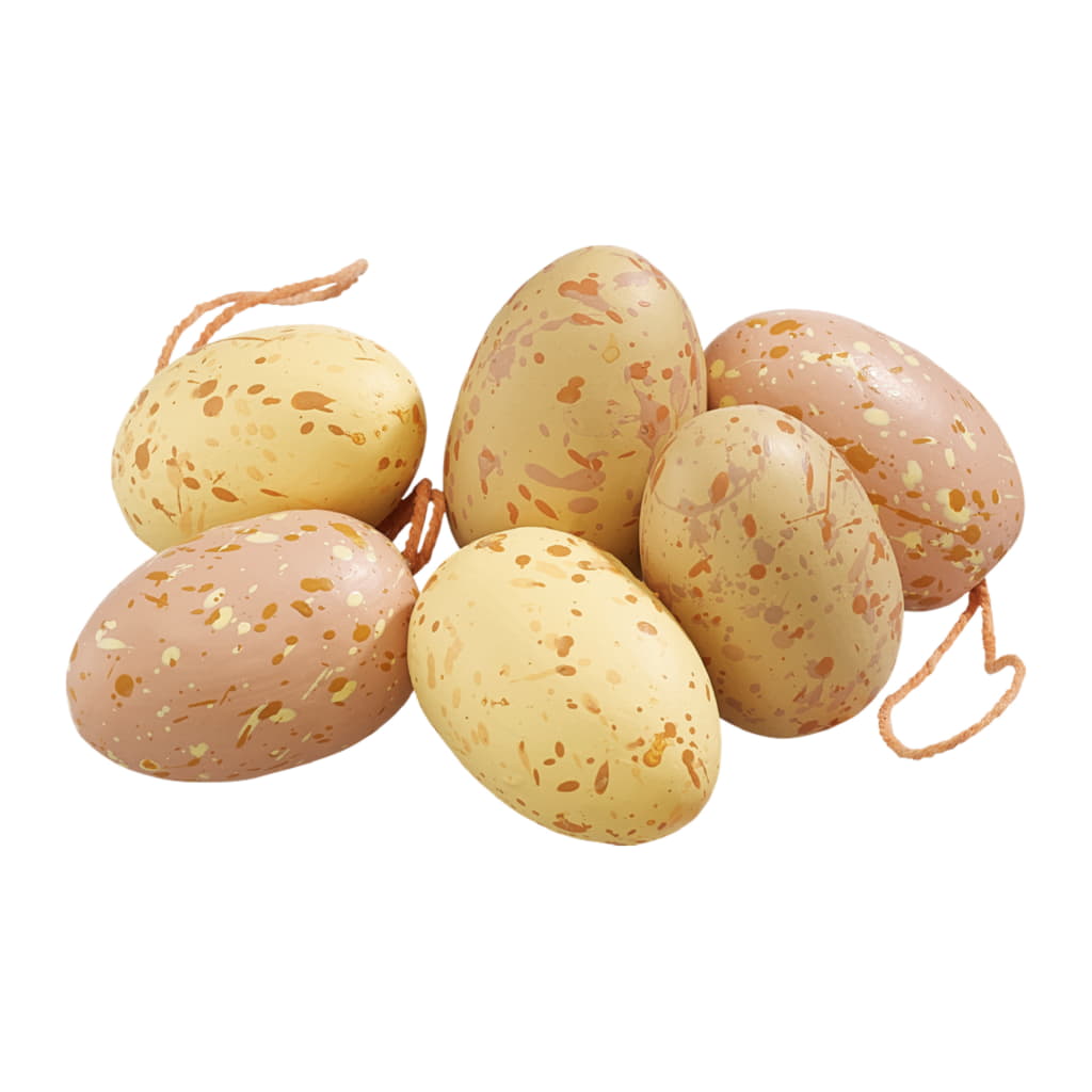 Stänk Miniägg 4cm 6-pack, Brun