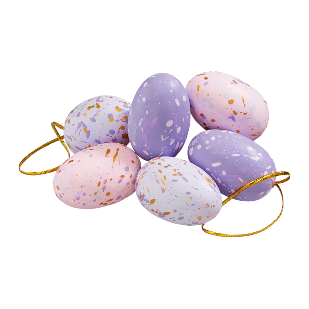 Stänk Miniägg 4cm 6-pack, Viol