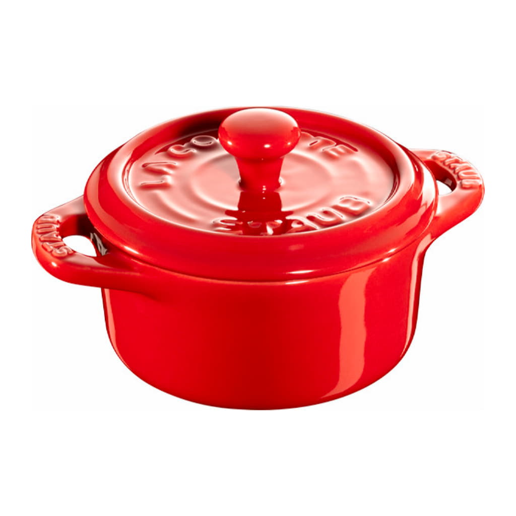 Ceramic By Staub Rund Minigryta 10cm 0,2L, Röd
