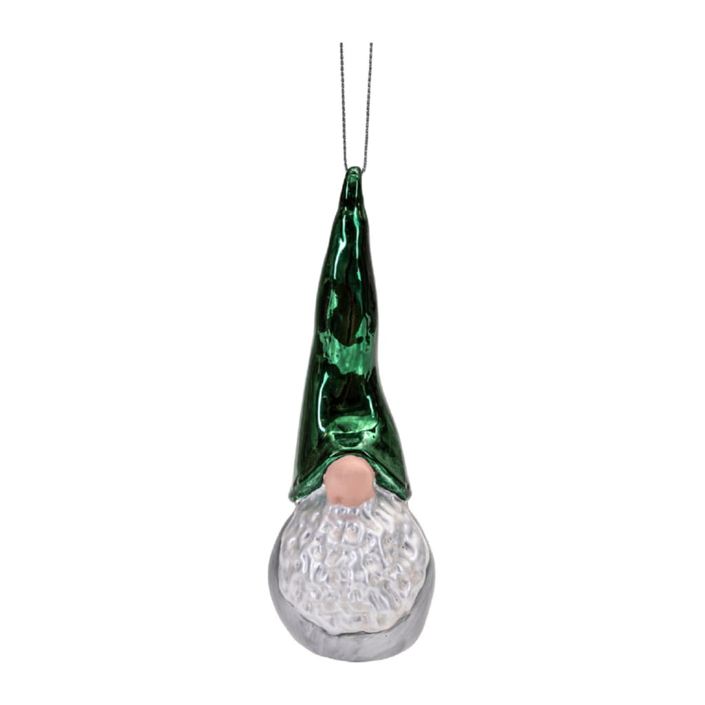 Dekortomte Glas 14,2cm Julgransdekoration, Grön