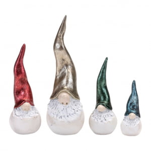 Dekortomte 4,5-10cm 4-pack, Vit/Metall