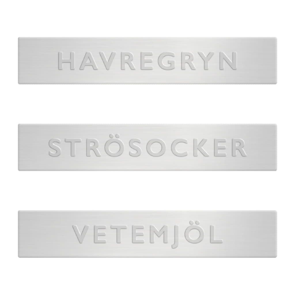 Förvaringsmärkning 3-pack (Strösocker, Vetemjöl, Havregryn)