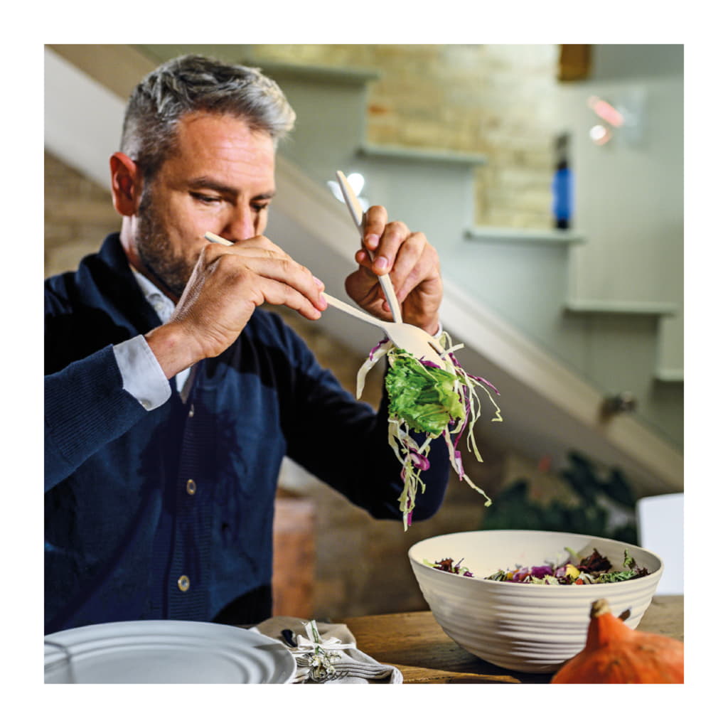 Tierra Salladsbestick 28cm, Clay - Bild 2