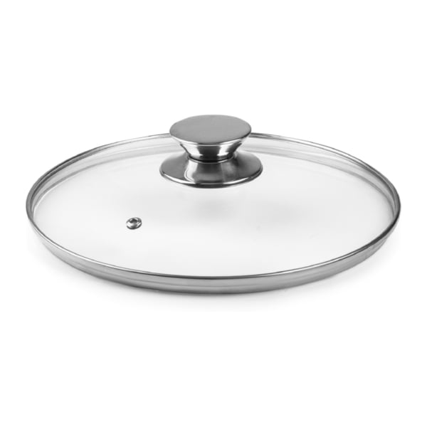 Glaslock 18cm Stålkant med Rostfri Knopp