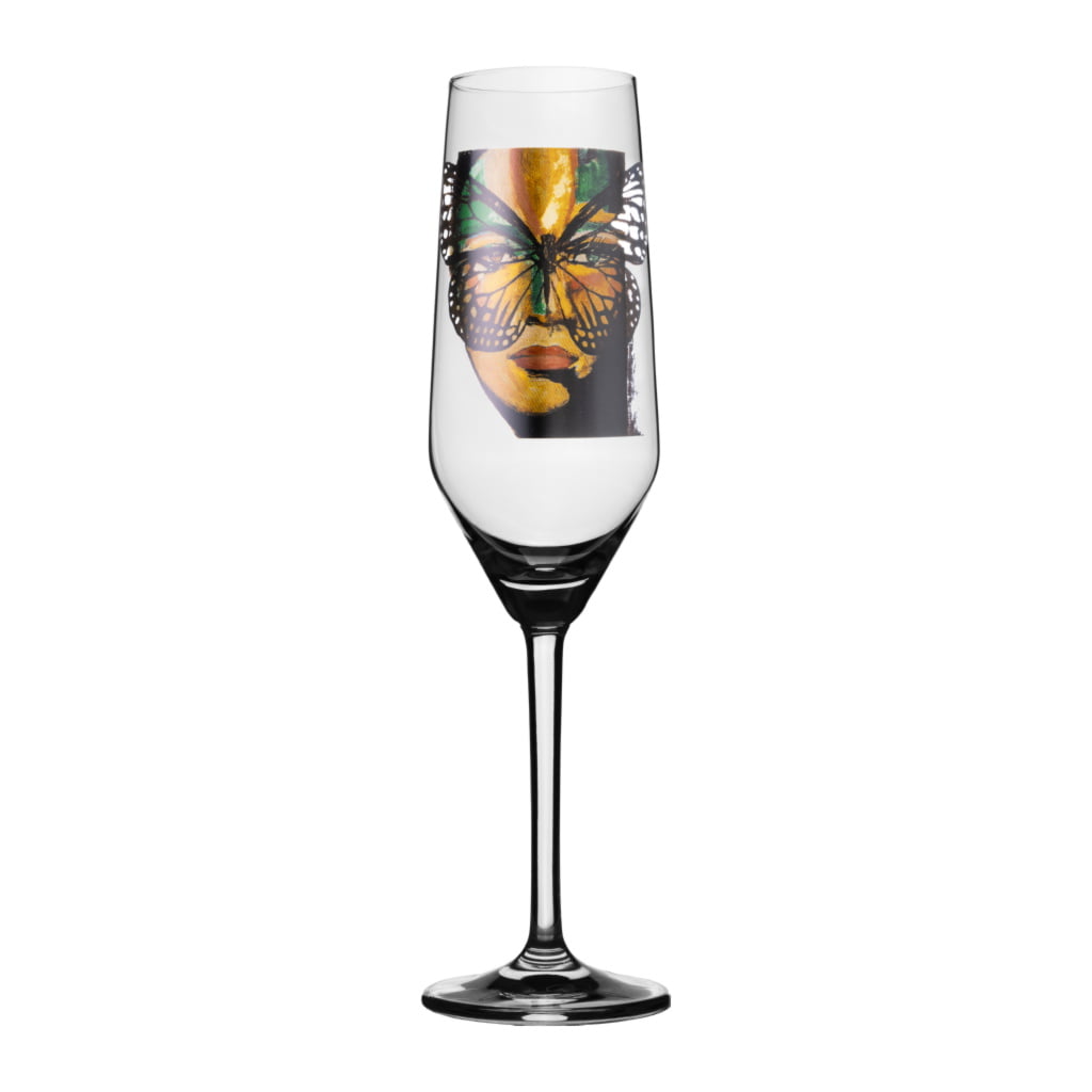 Carolina Gynning Champagneglas, Golden Butterfly