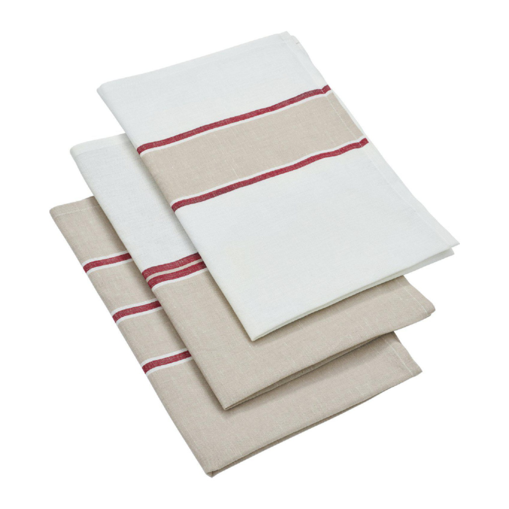 Caisa Kökshandduk 3P Linne 3x50x70cm