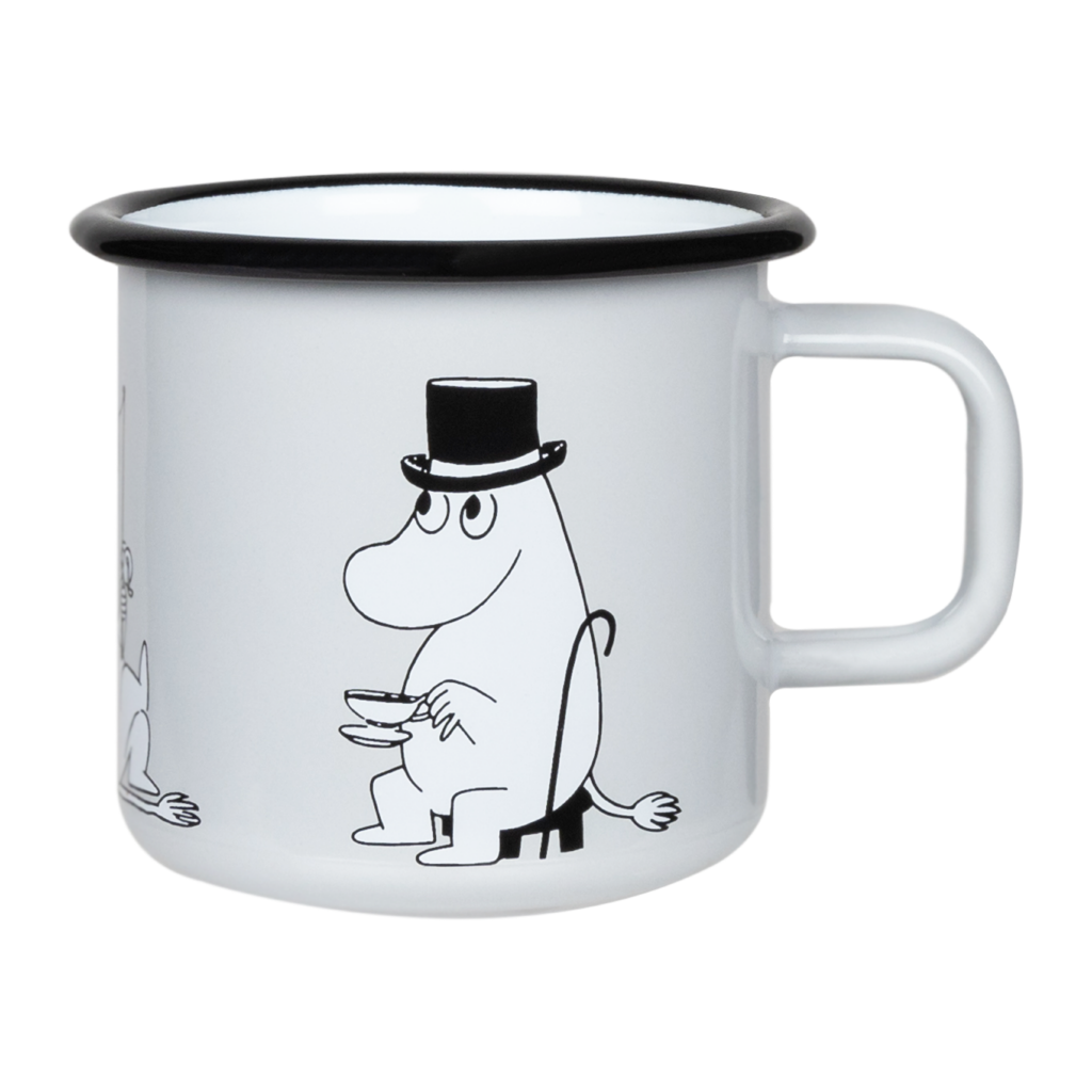 Mumin Emaljmugg 37cl, Muminpappan Grå