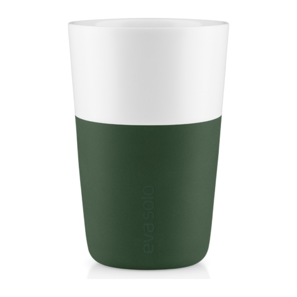 Cafe-Lattemugg 2-pack, Emerald Green