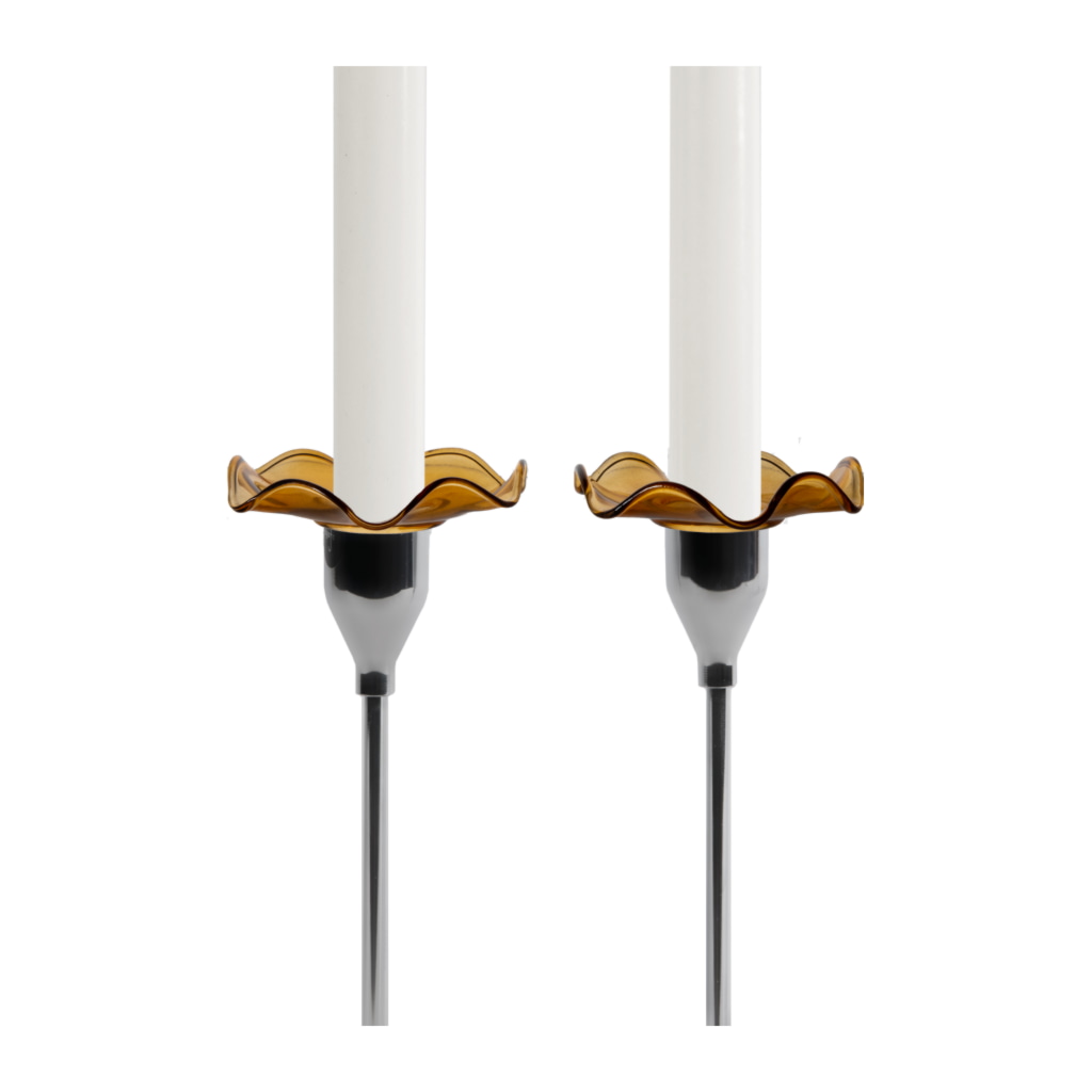 Viva Ljusmanschett 2-pack, Amber