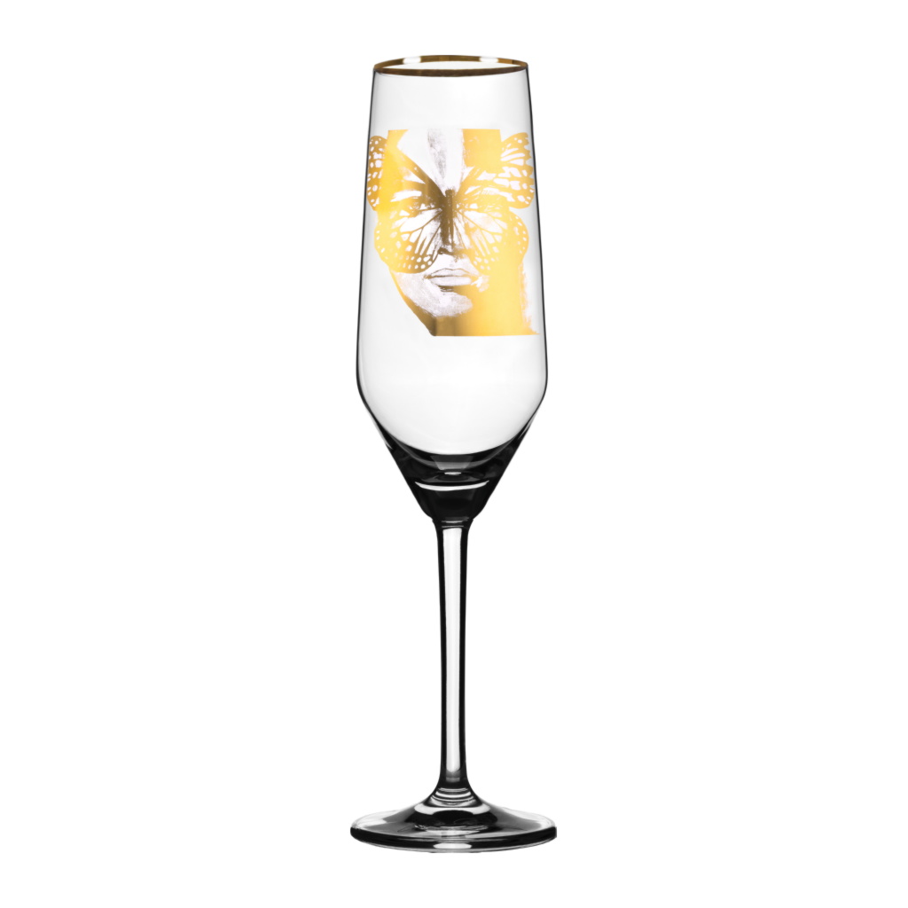 CG Gold Edition Champagneglas, Golden Butterfly