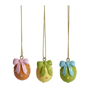 Ägg Hängande med Rosett 4cm, Färg (Sort)