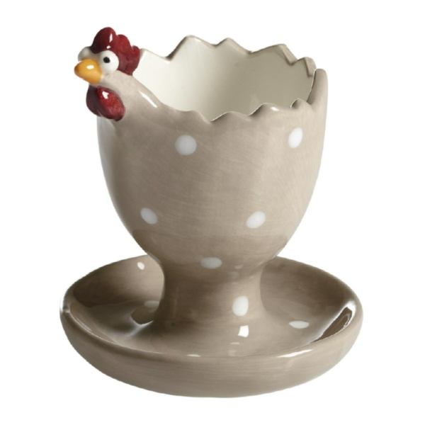 Höna Äggkopp 9cm, Beige