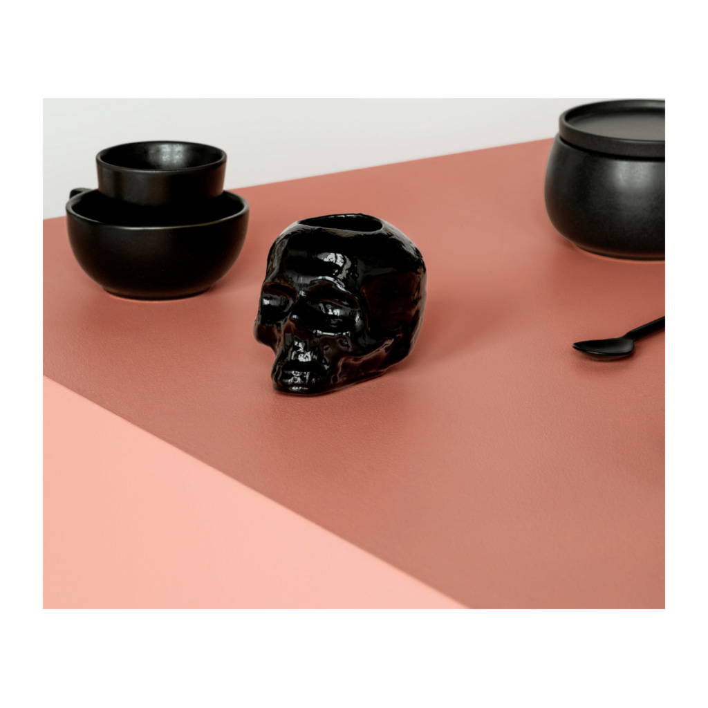 Still Life Skull Ljuslykta 8,5cm, Svart - Bild 2